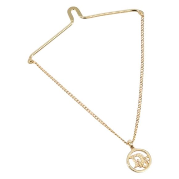 Christian Dior Necktie Chain metal Gold Auth